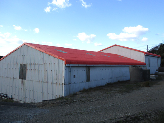御前崎市の倉庫の屋根塗装