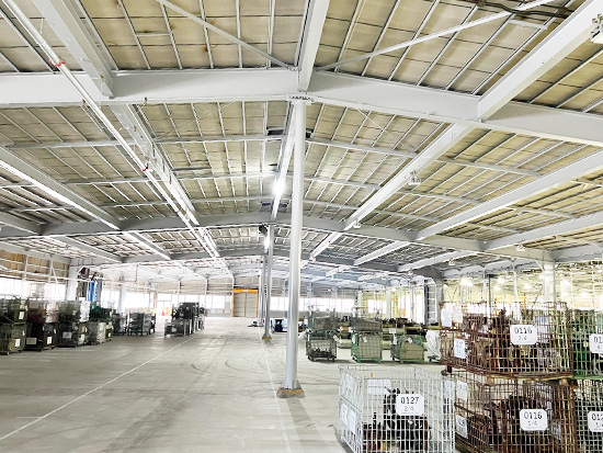 浜松市工場内部の鉄骨塗装工事